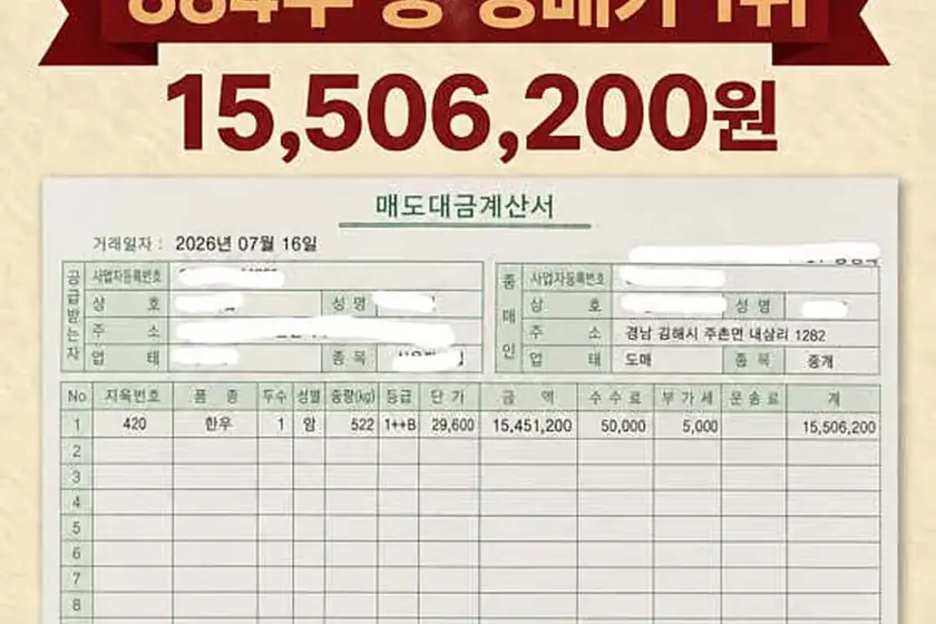 철마한우수목원 대표 메뉴 이미지
